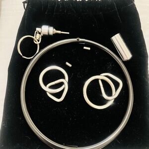 metal with silver attachment's slave day collar